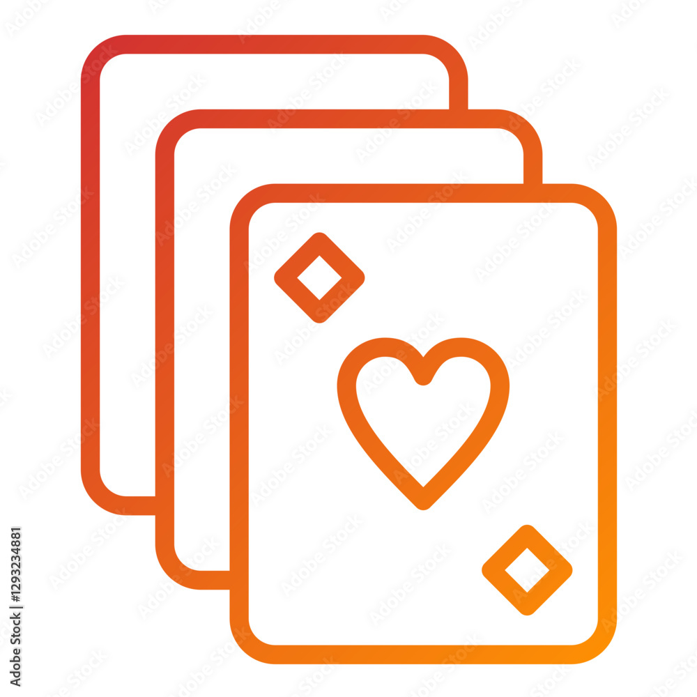 Card Deck Vector Design Icon Style Card Deck Vector Design Icon Style