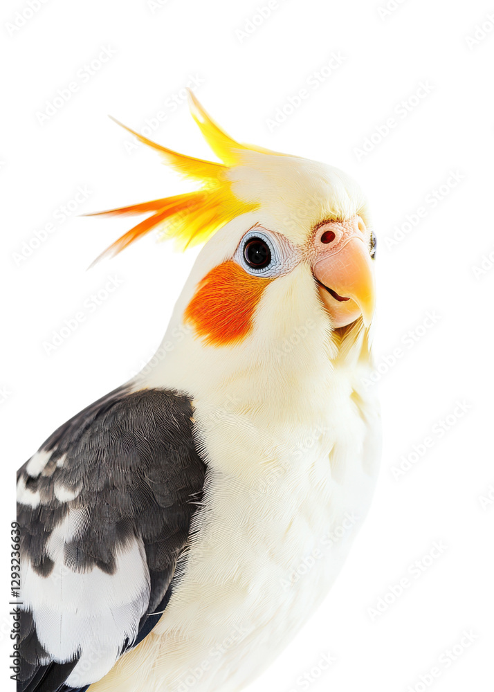 Obraz premium domestic parrot isolated on white