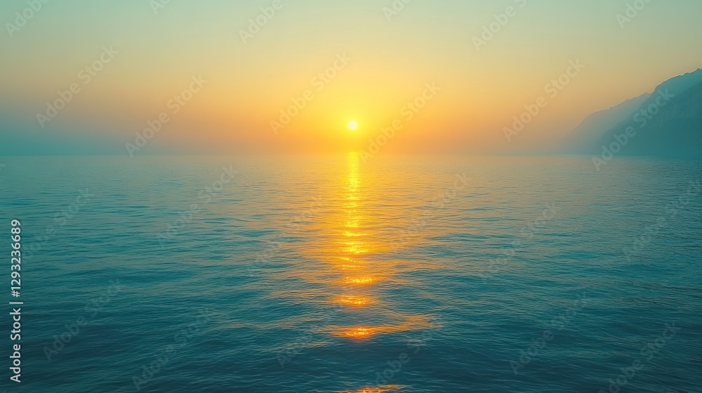 Fototapeta premium Coastal Sunrise Reflections