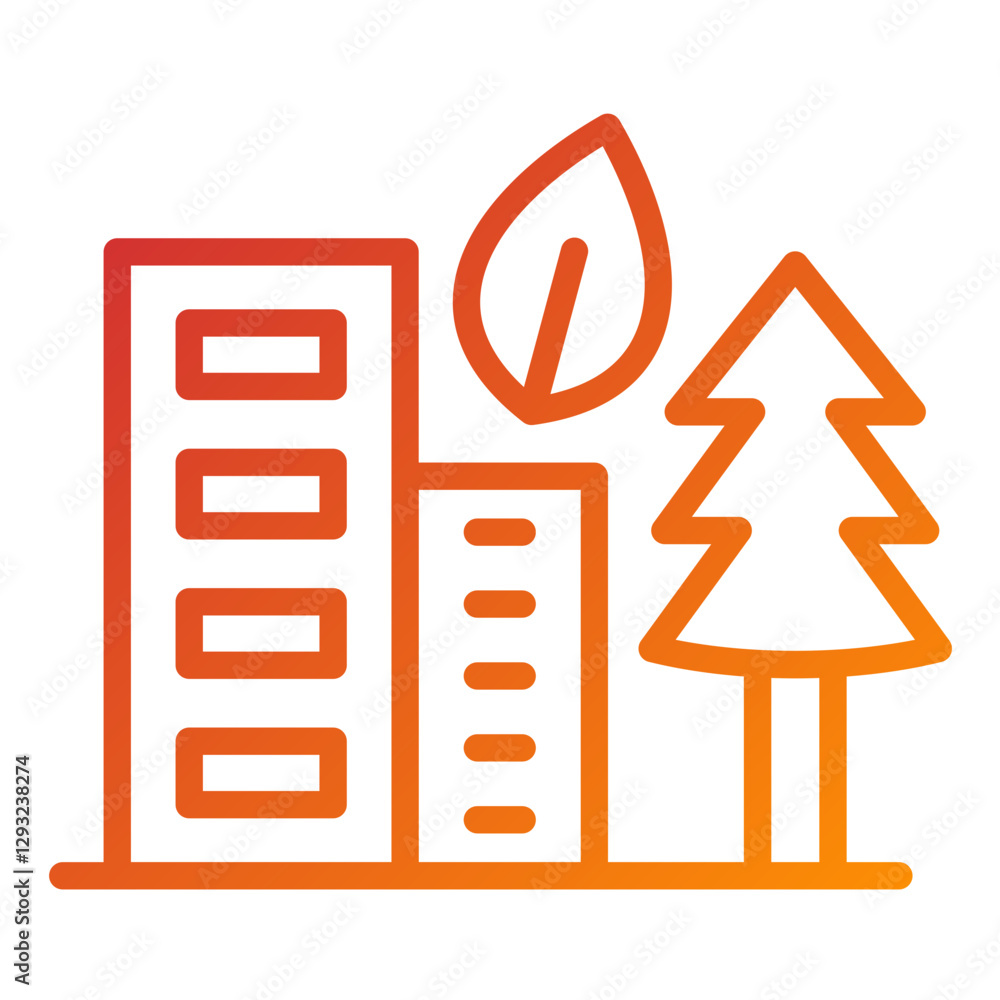 Green Infrastructure Vector Design Icon Style Green Infrastructure Vector Design Icon Style