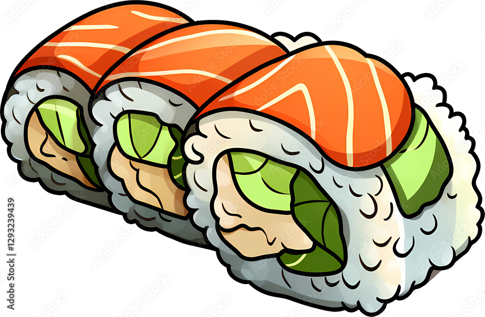 Obraz premium Sushi illustrations