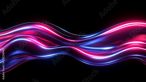 Vibrant flowing fabric waves in dynamic red and blue hues against a black background for artistic design projects