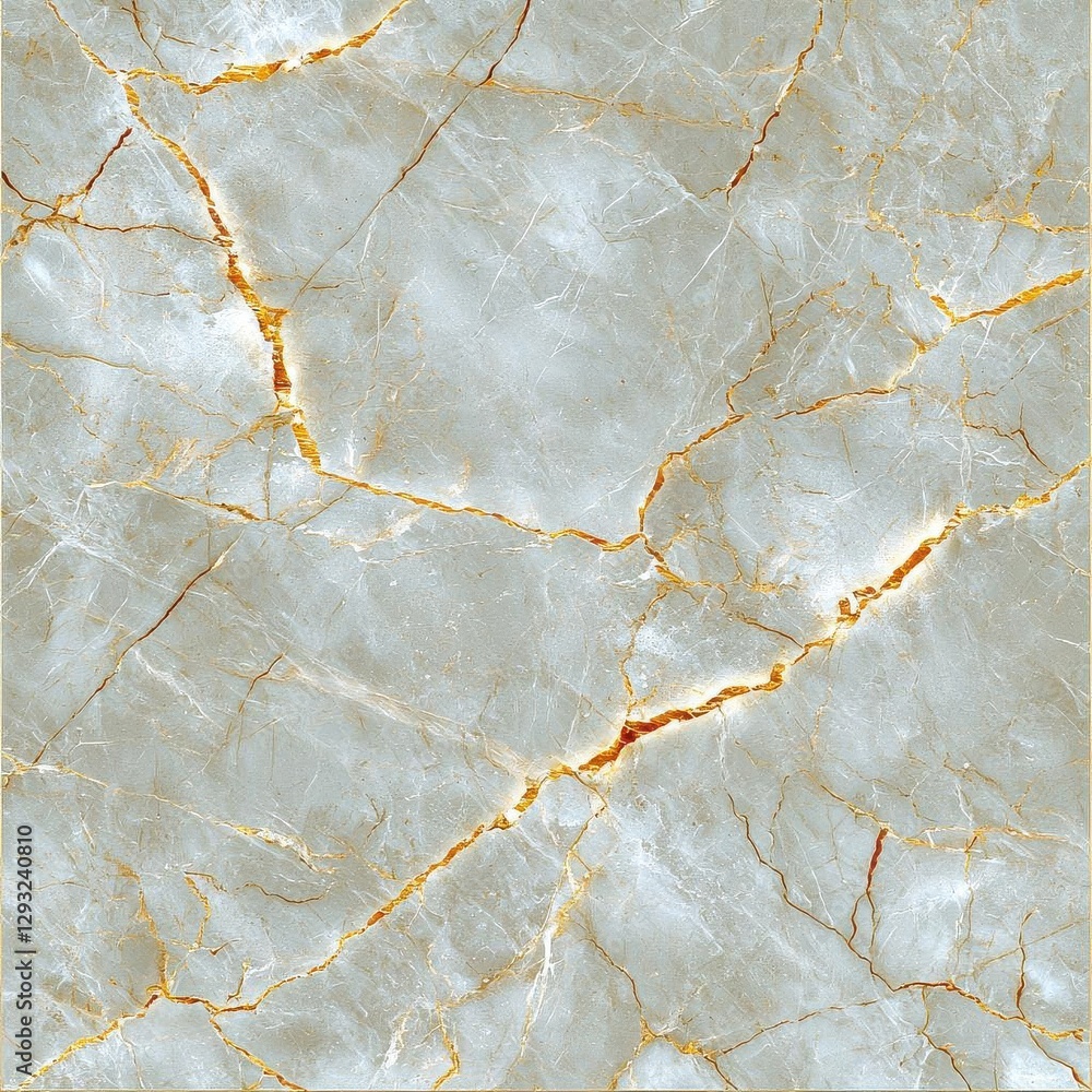 Fototapeta premium Elegant marble texture with veining and gold accents, suitable for backgrounds.