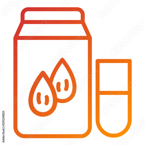 Almond Milk Vector Design Icon Style