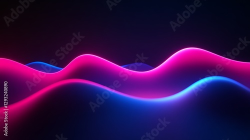 Vibrant Waves of Colorful Light in a Dark Background Creating a Stunning Abstract Visual Experience