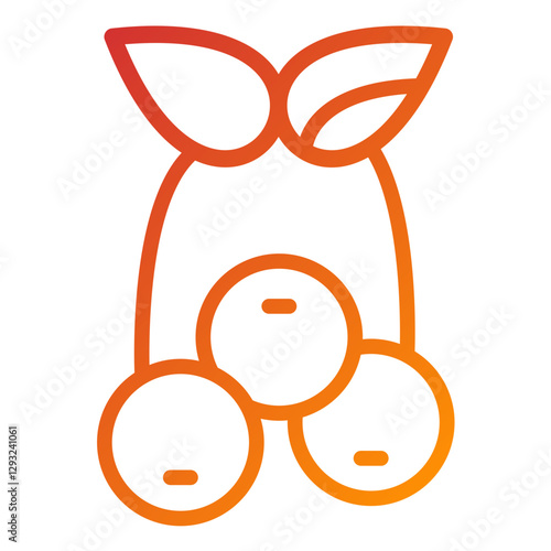 Blueberries Vector Design Icon Style