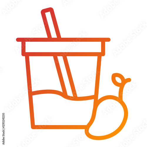 Mango Smoothie Vector Design Icon Style