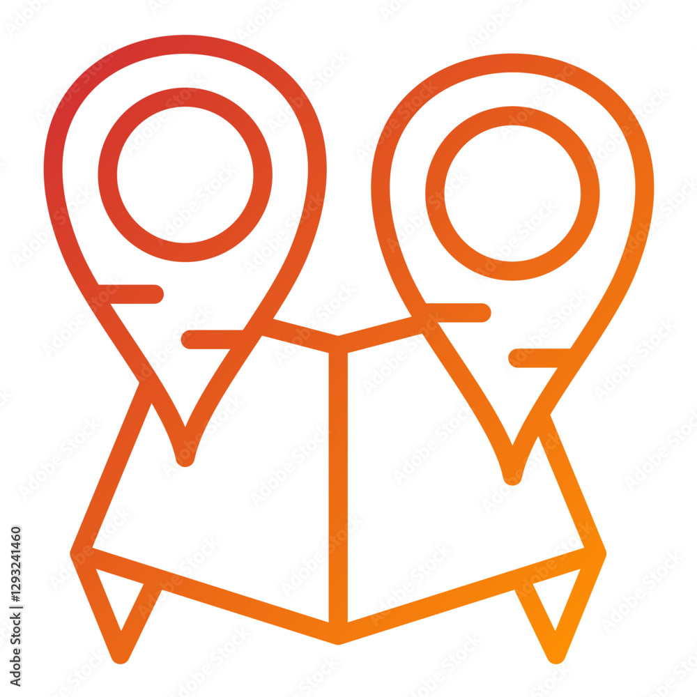 Obraz premium Pathway Vector Design Icon Style