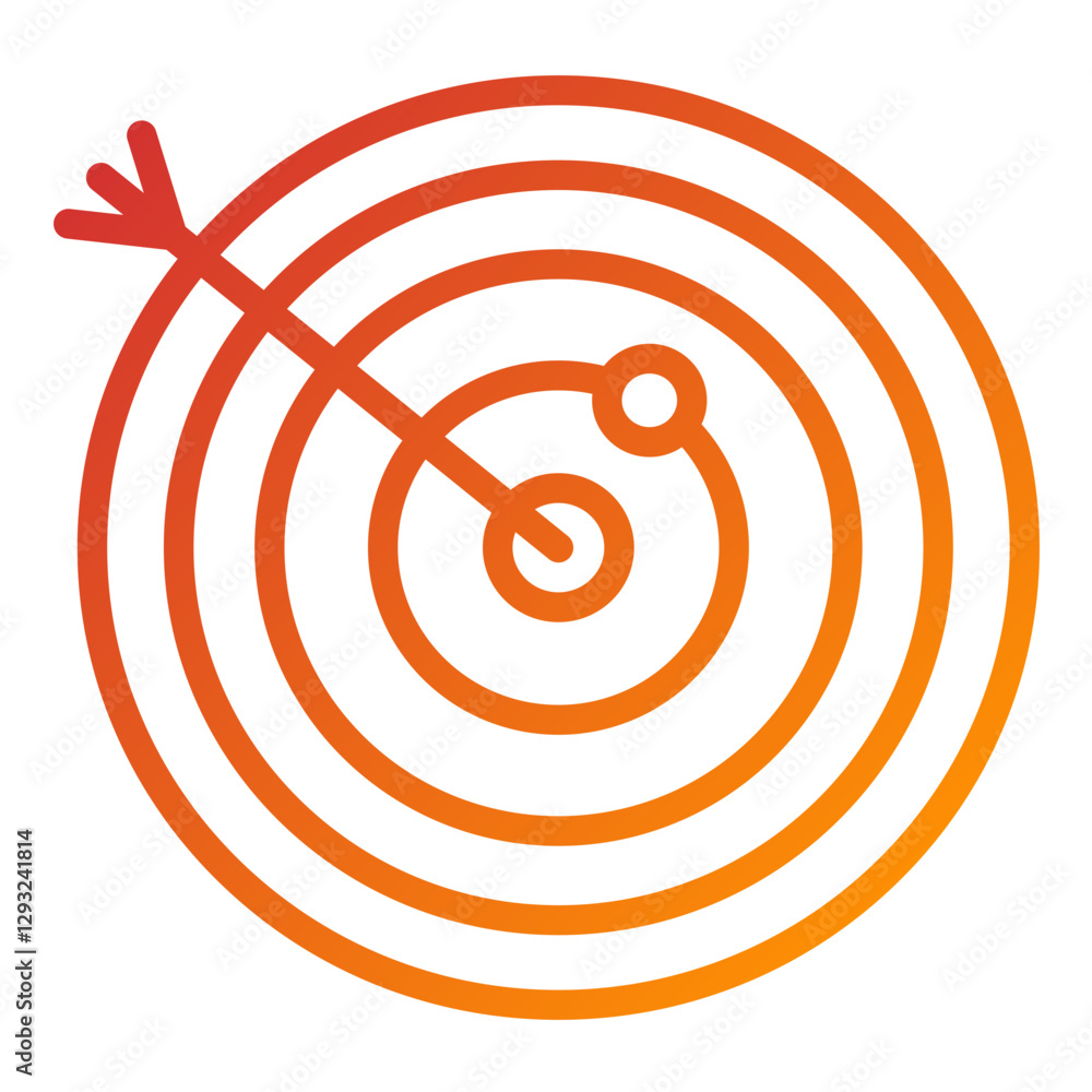 Bullseye Vector Design Icon Style Bullseye Vector Design Icon Style
