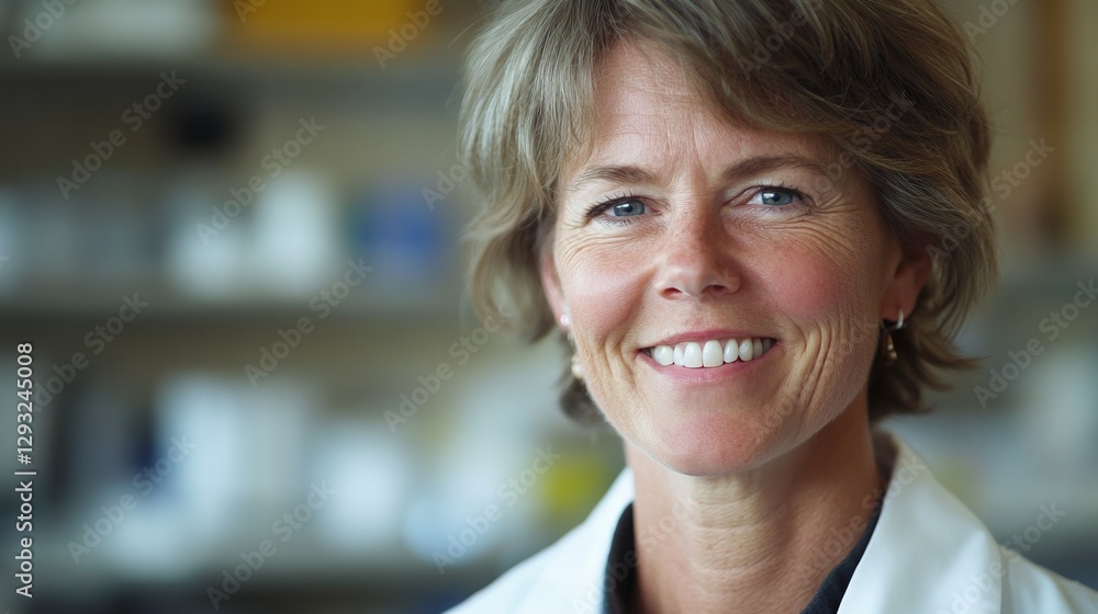 Smiling veterinarian with a gentle expression, embodying care and compassion for animals. Smiling veterinarian with a gentle expression, embodying care and compassion for animals.