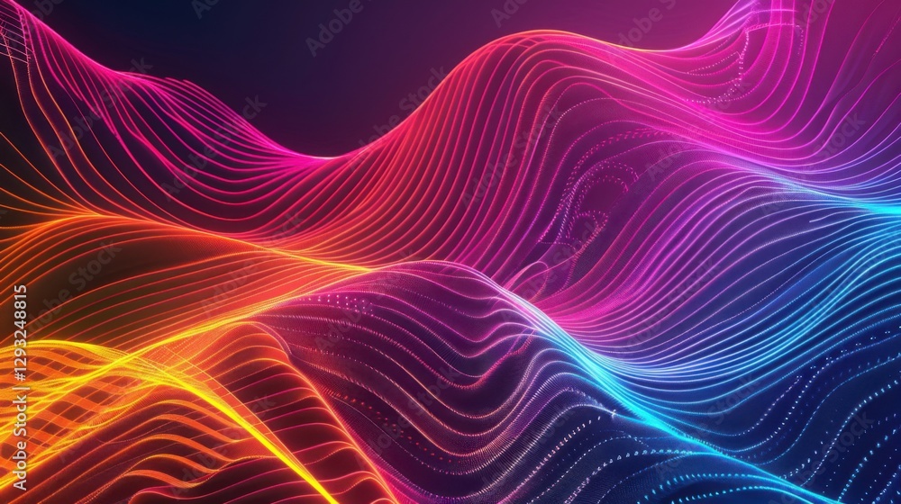 Obraz premium A dynamic and vibrant psychedelic artwork featuring swirling neon patterns. for creative visuals.