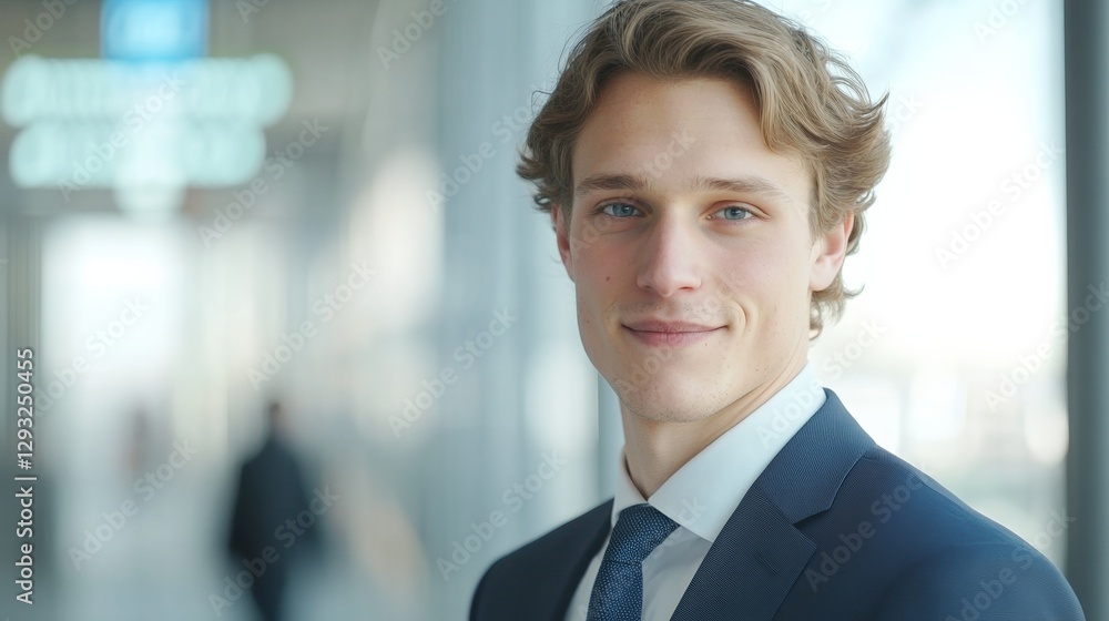 Focused young businessman in formal attire, embodying determination and professionalism. Focused young businessman in formal attire, embodying determination and professionalism.