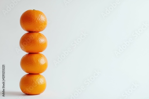 Navel Oranges Stack. Juicy and Sweet Fruit Snack with Colorful Appeal