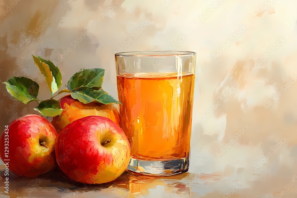 Pouring apple juice into a tall glass, dynamic splash effect, golden liquid flowing smoothly, healthy fruit drink advertisement, fresh and natural, book illustration style Pouring apple juice into a tall glass, dynamic splash effect, golden liquid flowing smoothly, healthy fruit drink advertisement, fresh and natural, book illustration style