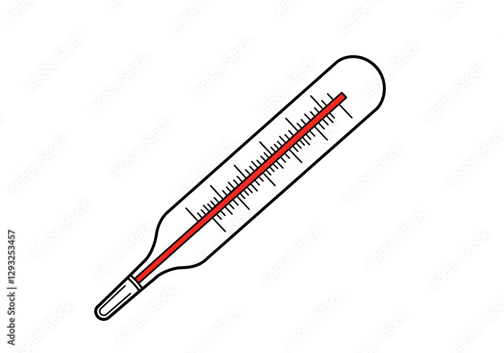 Checking Fever with a Thermometer to Measure Body Temperature Checking Fever with a Thermometer to Measure Body Temperature