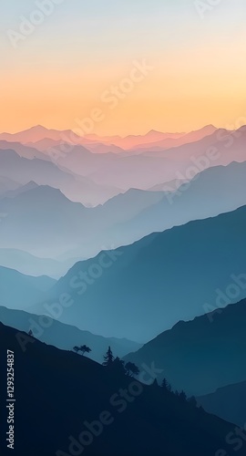 sunrise in the mountains