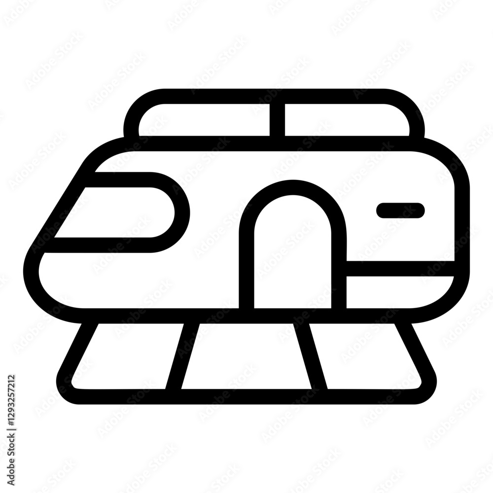 Fast Train Line Icon Fast Train Line Icon