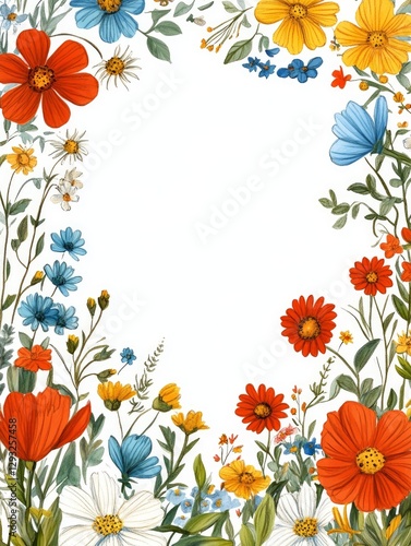 flower frame for decorating invitations