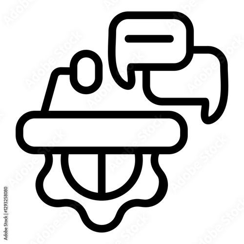 Tech Speech Line Icon