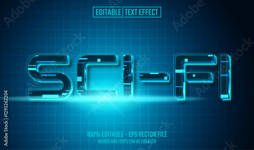 sci-fi editable text effect