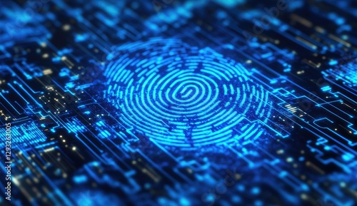 Wallpaper Mural Global Fingerprint on Circuit Board Torontodigital.ca