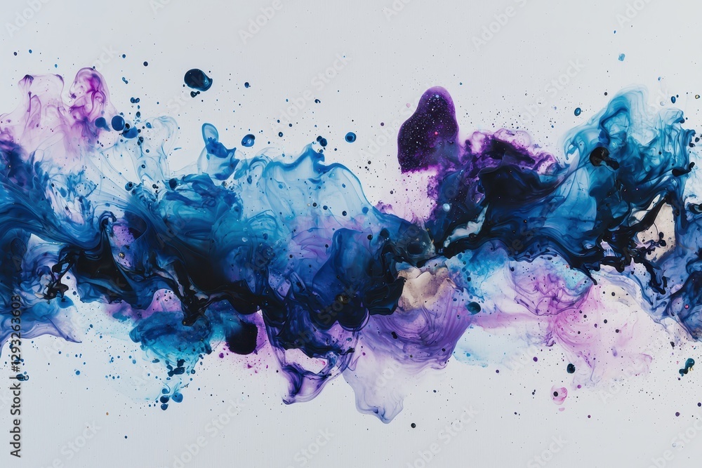 Fototapeta premium Abstract Fluid Art with Vibrant Swirls and Colorful Patterns