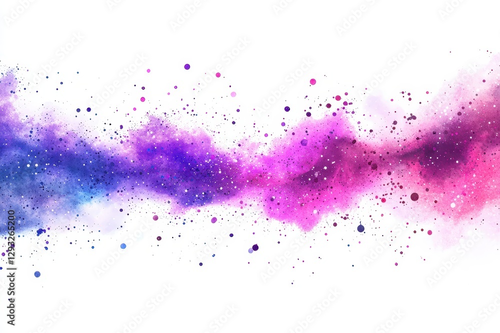Obraz premium Vibrant Abstract Cosmic Background with Colorful Splashes and Stars