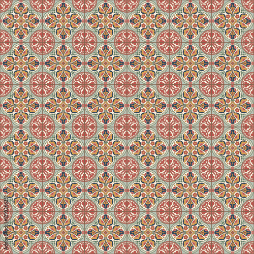 Nyonya Tiles Pastel Color Geometric Seamless Pattern