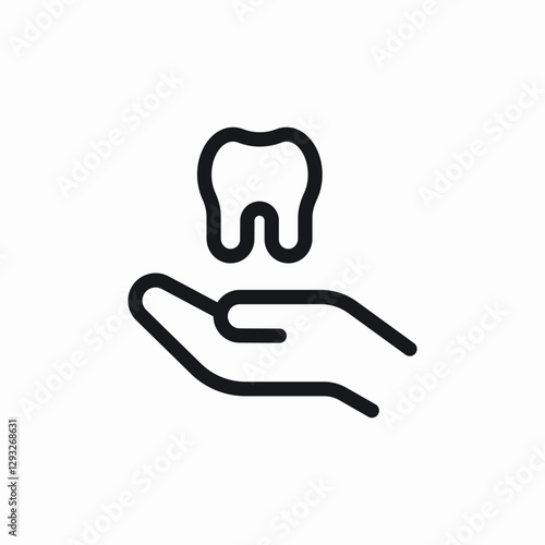 dental care protection icon vector sign