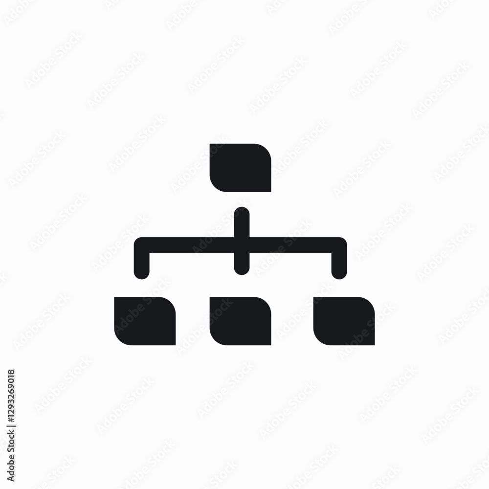 network connection structure icon vector sign network connection structure icon vector sign