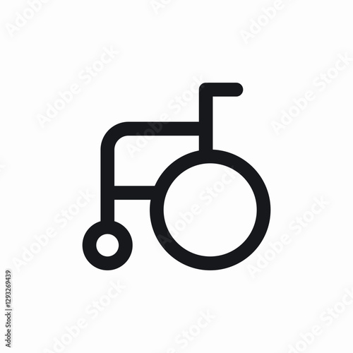 wheelchair accessibility support icon vector sign