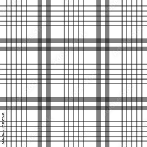 Minimalist black and white plaid pattern with clean lines. Ideal for fashion, home decor, packaging, and modern graphic design. Seamless and versatile.