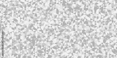 Vector white and gray overlapping polygon square texture. Seamless geometric pattern triangle shapes low polygon backdrop background. Abstract line poly background.	