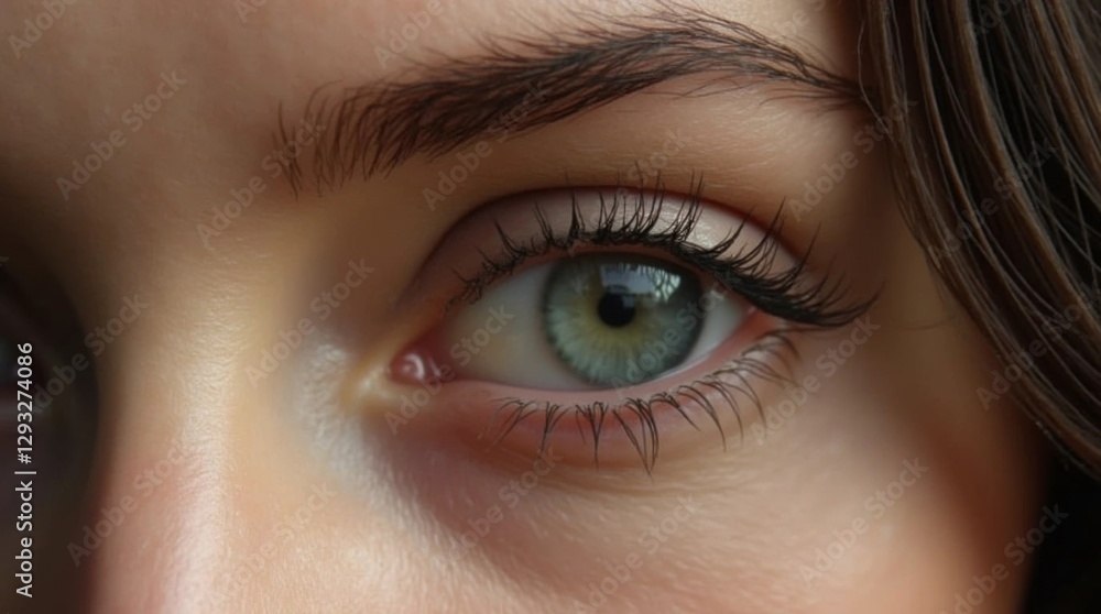 Obraz premium close up of a female eye with blue eyes