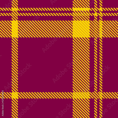 Bold burgundy and gold tartan pattern with a textured weave effect. Great for fall fashion, holiday decor, and festive packaging. Seamless and vibrant.