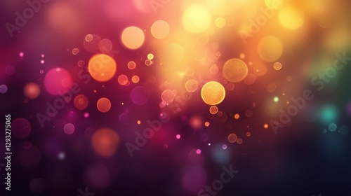 Colorful Bokeh Background with Soft Lights in Vibrant Shades
