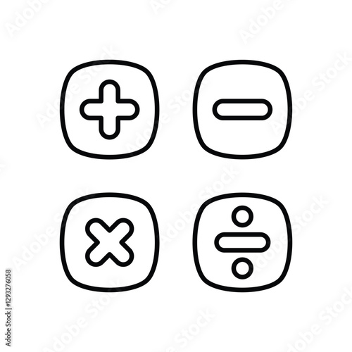 Math Symbols Vector icon