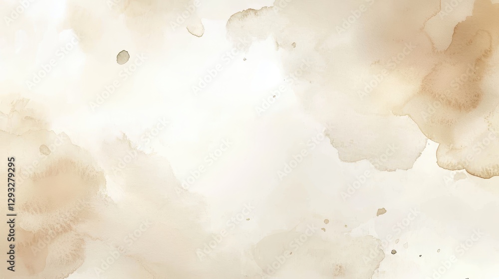 Obraz premium Soft Neutral Background with Abstract Watercolor Texture and Splashes