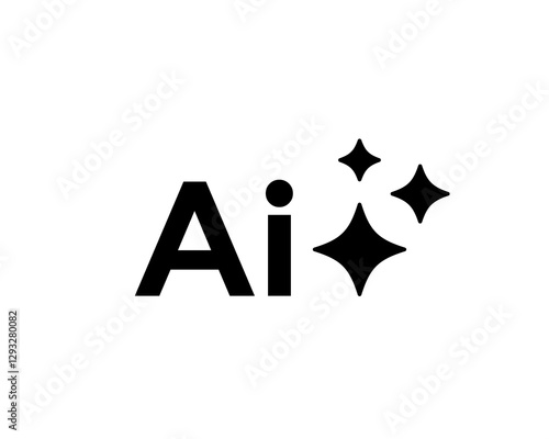 Abstract AI logo set with sleek black gradient, clean typography, and minimalistic robot inspired symbols, showcasing intelligent software and virtual networks.
