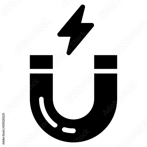 magnet vector glyph icon
