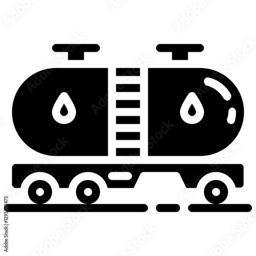 oil tanker vector glyph icon