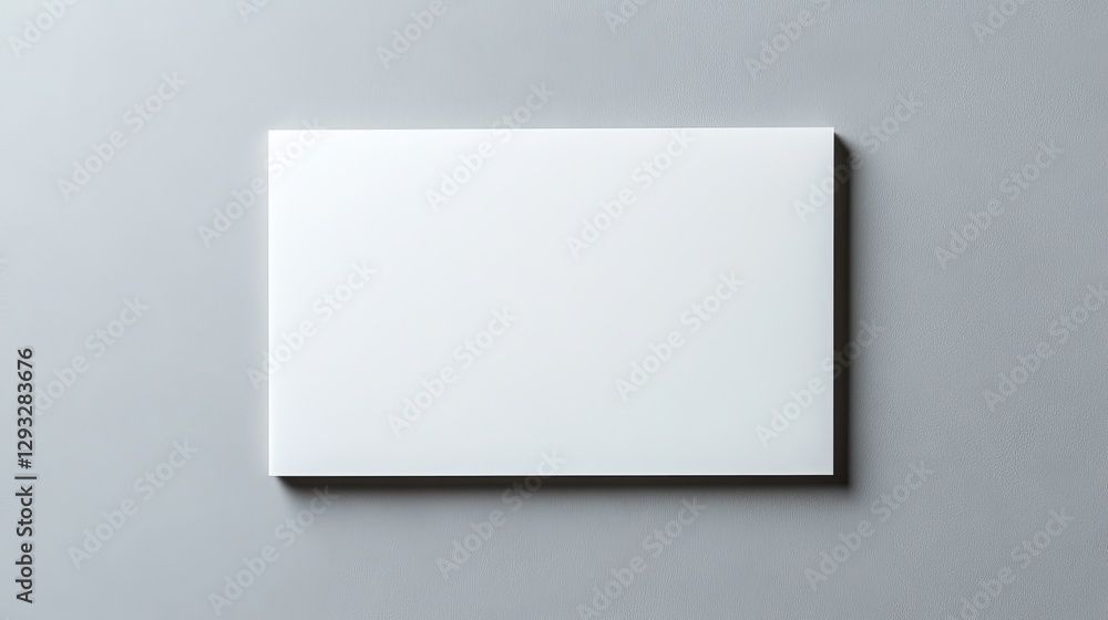 Minimalist White Card on Gray Background for Modern Design Aesthetic Minimalist White Card on Gray Background for Modern Design Aesthetic