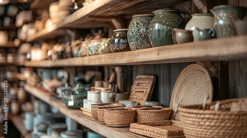 温もりを感じる陶器と籠の雑貨店