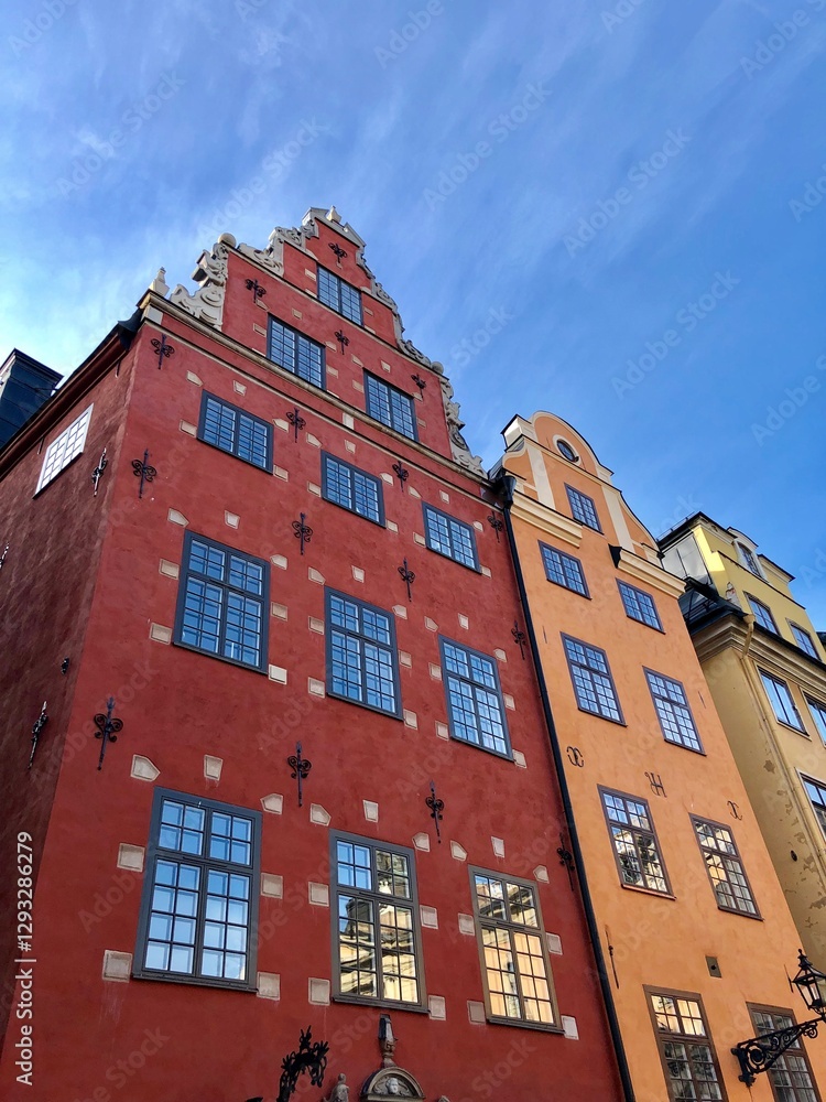 Fototapeta premium Facade houses Old town Stockholm