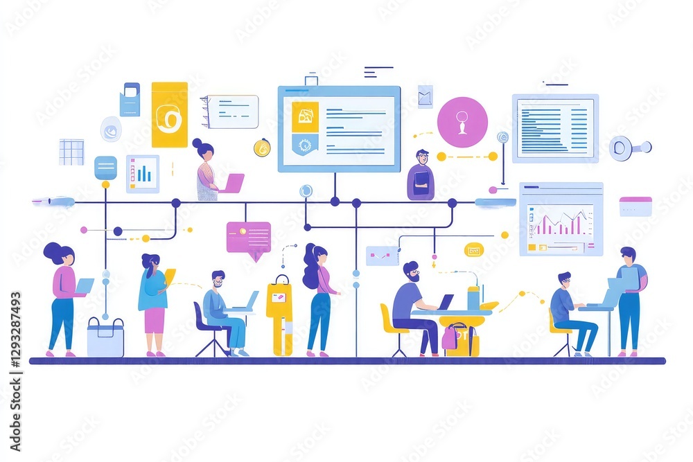 A modern infographic banner illustrating the internship process with key elements like mentorship, skill-building, and networking. A modern infographic banner illustrating the internship process with key elements like mentorship, skill-building, and networking.