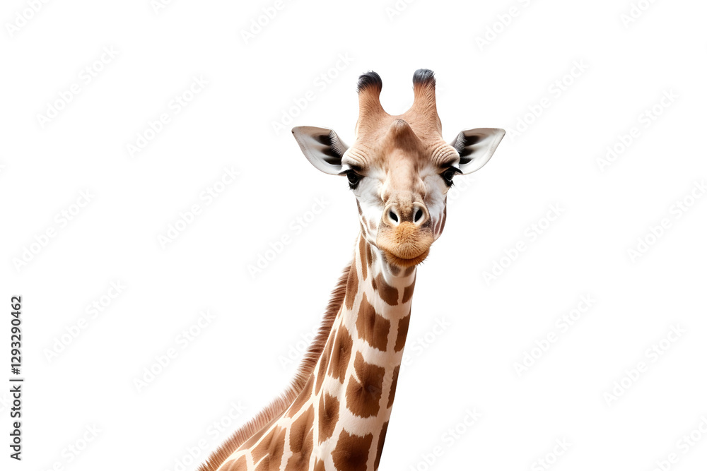 Obraz premium a giraffe Isolated on white background.