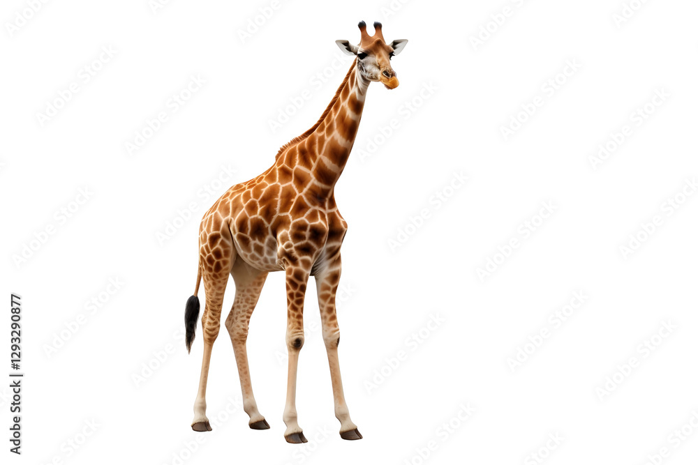 a giraffe Isolated on white background. a giraffe Isolated on white background.