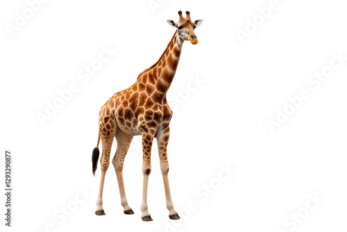 a giraffe Isolated on white background. photo