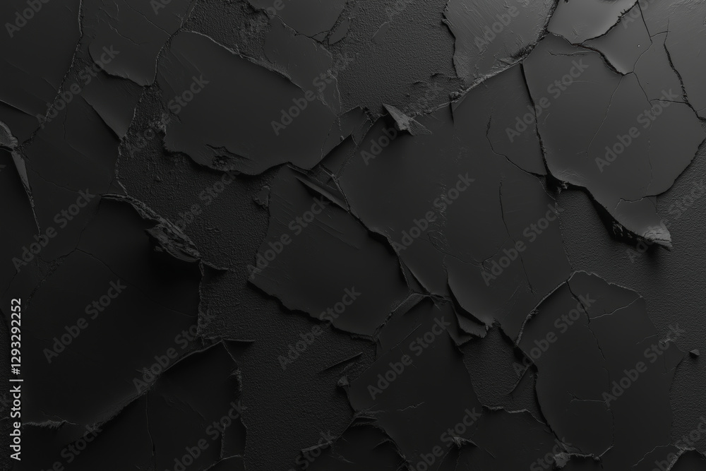 Obraz premium Dark Grunge Concrete Texture. Close Up of Black Wall with Rough Surface