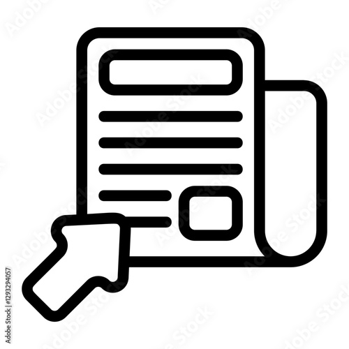 Click Newspaper Line Icon